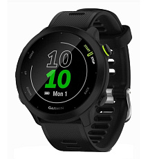 Умные Garmin FORERUNNER 55 42 мм, корпус: черный, с черным силиконовым ремешком (Black)